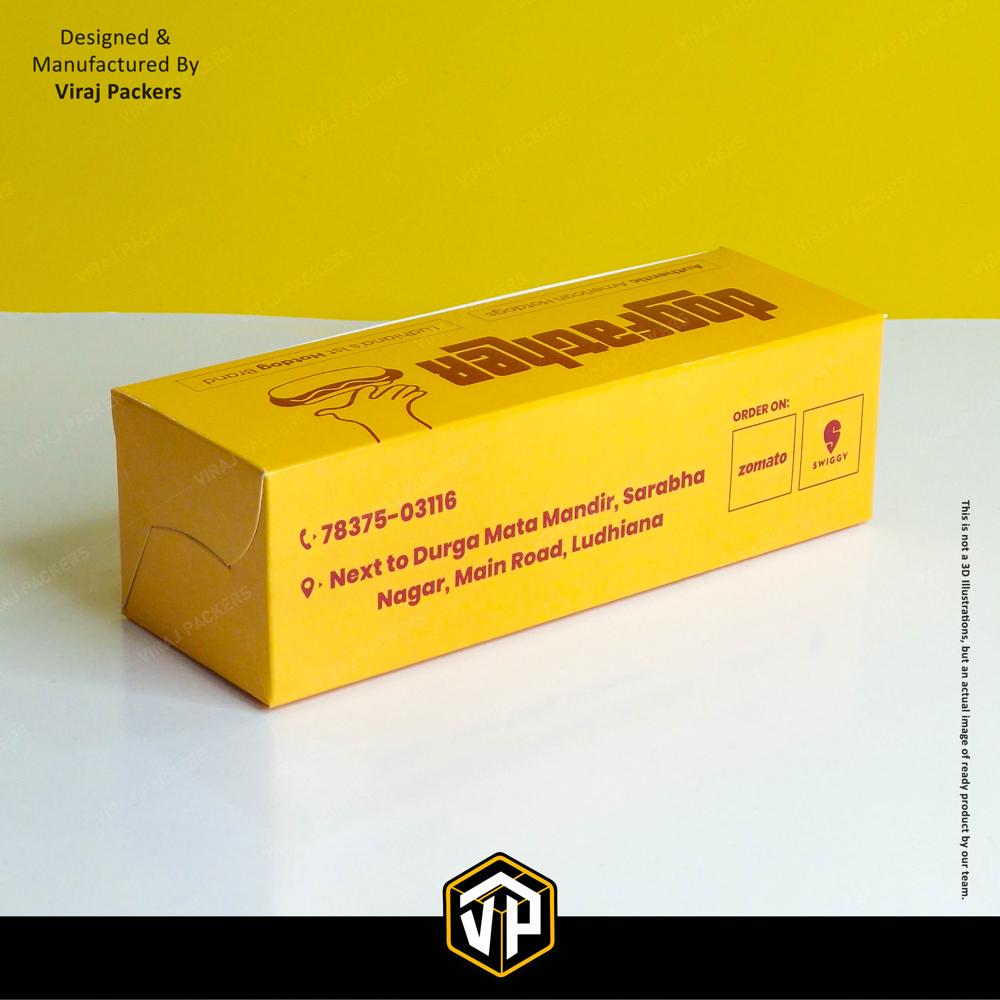 Customize Hot Dog Box - Finishing: Glossy Lamination