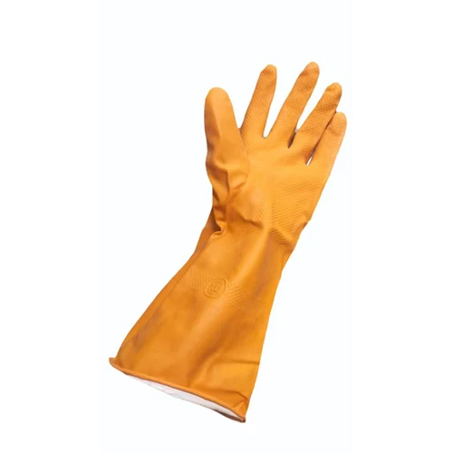 Diamond Touch Rubber Hand Gloves - Color: Yellow