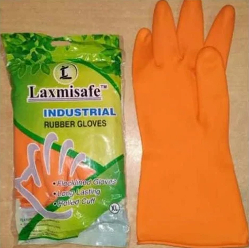 Industrial Rubber Gloves - Color: Orange