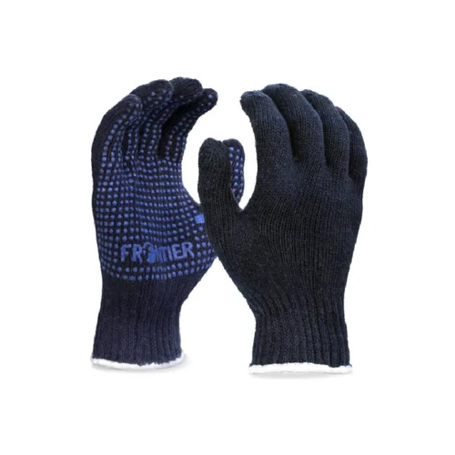 Frontier Cotton Dotted Gloves - Color: Blue