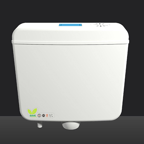 Silver Top Push Flush Tank