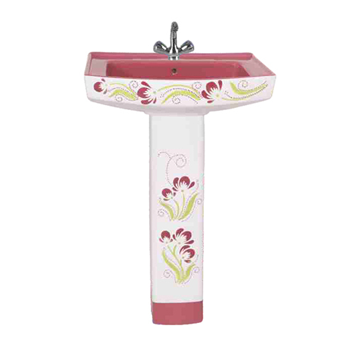 Magenta Polo Vitrosa Wash Basin Set - Installation Type: Floor Mounted