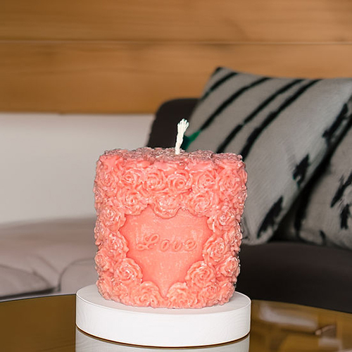 SKU C0006 Multi Rose Candle