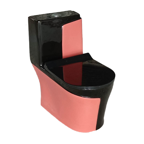RM-1020 Black+Red Matt Marble Western Toilet