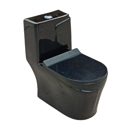 RM-1022 Full Black Marble Western Toilet