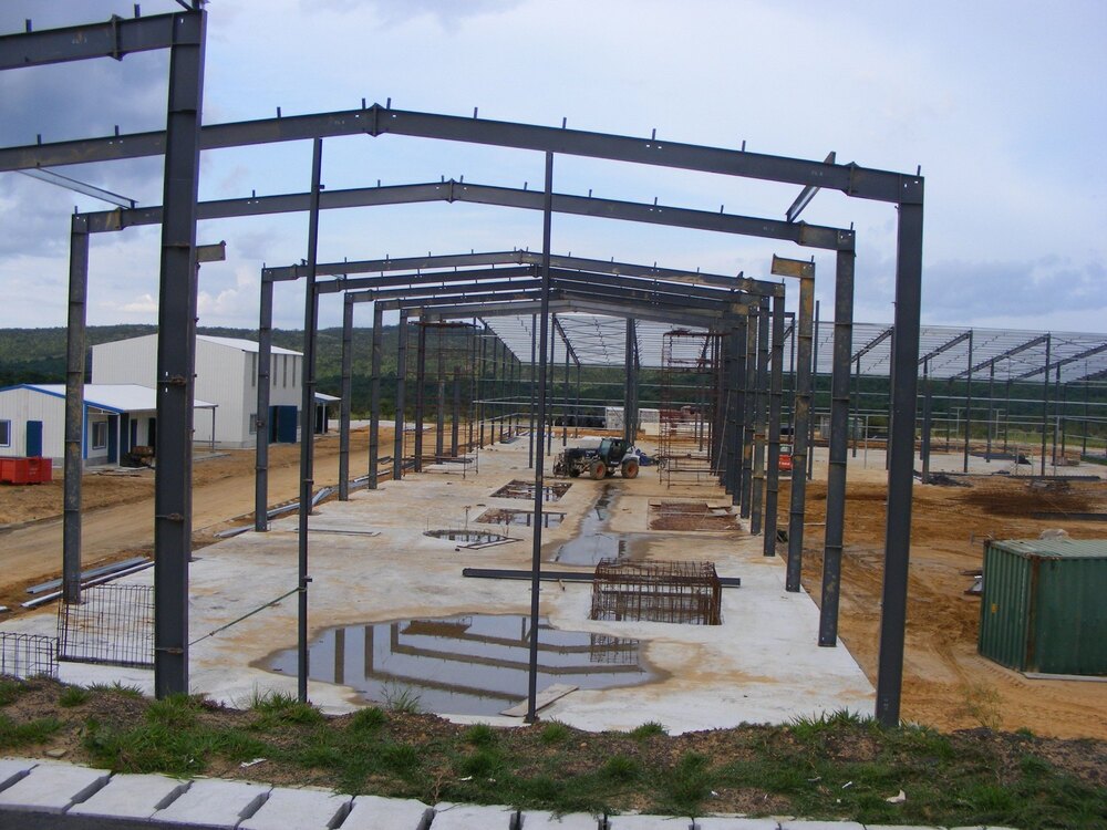 Pre-engineered Building Structure - Mild Steel, A-type Industrial Roof, Grey Color | Durable Prefab Material For Robust Applications