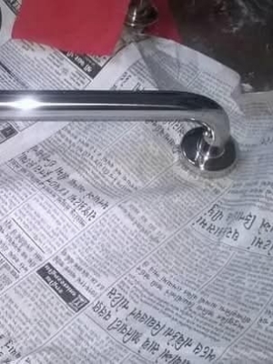 Bathroom Grab Bar - Stainless Steel, Various Sizes, Polished Finish, Sleek Modern Look, Silver Color, Durable for Residential or Commercial Use