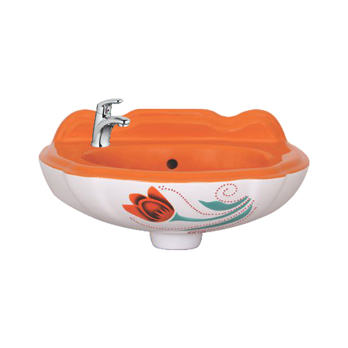 Orange Vitrosa Wash Basin