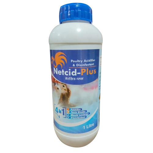 1L Netcid Plus Poultry Acidifier - Liquid Feed Grade Acidifier , Enriched with Vitamins for Enhanced Poultry Nutrition, 6-Month Shelf Life