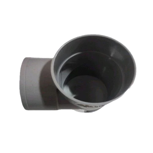 Alife Gray Pvc Tee - Pvc Material, 75mm Size, Grey Color | Waterproof Design, Female Connection, T Shape, Powder Coated Finish