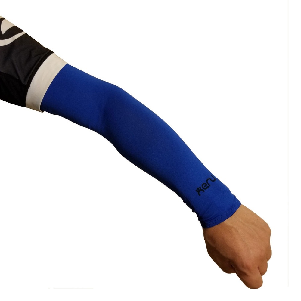 Cotton Knitted Arm Sleeve - Adult Size, Black Striped Design | Breathable, Quick Dry, Moisture-wicking, Uv Protection, Comfortable Fit
