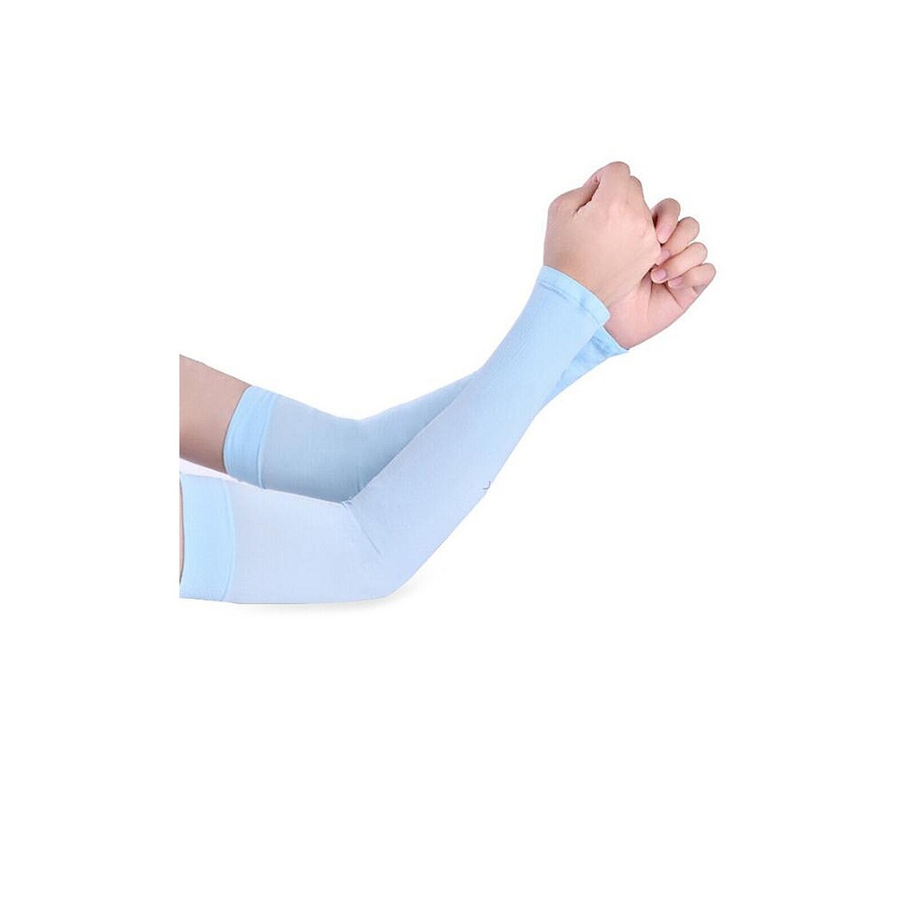 Cotton Knitted Arm Sleeve - Adult Size, Black Striped Design | Breathable, Quick Dry, Moisture-wicking, Uv Protection, Comfortable Fit