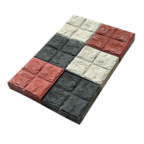 60mm Kobal Grey And Red - Black Colour Chequered Tiles
