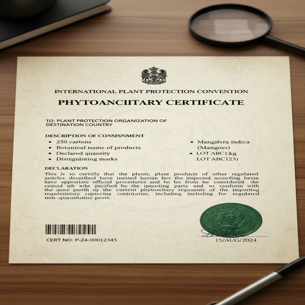 Phyto Sanitary Certificate