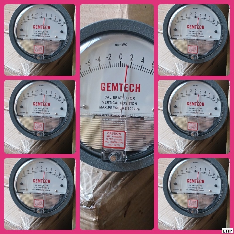 GEMTECH G2001 Differential Pressure Gauge 0-1 Inch