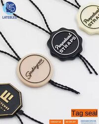 Seal Tag - Paper, 25x15 Mm , Multicolor, Custom-shaped, Textured Surface Finish, Digital Printing, Tie Closure, Waterproof, Custom Size And Design