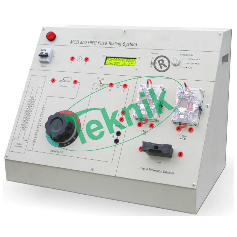 Panel For Study Of Different Types Of Fuses, Mcbs & Elcbs - Comprehensive Learning Tool, Interactive Demonstrations, Detailed Circuit Connections