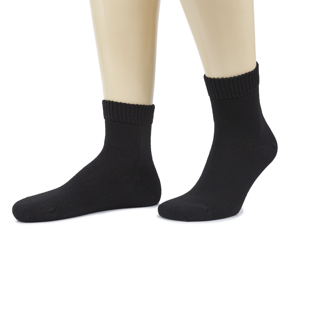 Men's Polyester Socks - High-quality Polyester, Adult Size, Black | Breathable, Moisture-wicking, Reinforced Toe And Heel, Comfortable Fit