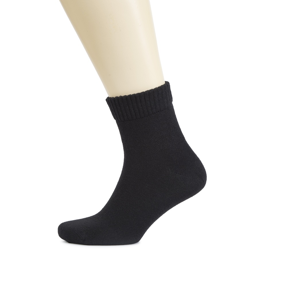 Men's Polyester Socks - High-quality Polyester, Adult Size, Black | Breathable, Moisture-wicking, Reinforced Toe And Heel, Comfortable Fit