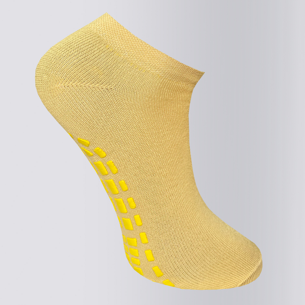 Anti-slip Socks - Cotton-polyester Blend, Available In S, M, L, Xl | Non-slip Silicone Grips, Breathable Comfort, Perfect For Yoga And Everyday Use