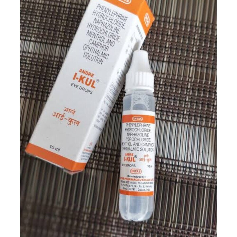 Andre I-kul Drop - 10 Ml Liquid Ophthalmic Solution, Multi-symptom Relief For Eye Health