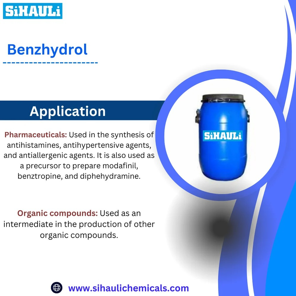 Benzhydrol (Diphenylmethanol) Alcohol