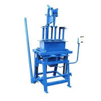 Manual Concrete Block Making Machine - Color: Blue Paint Coated