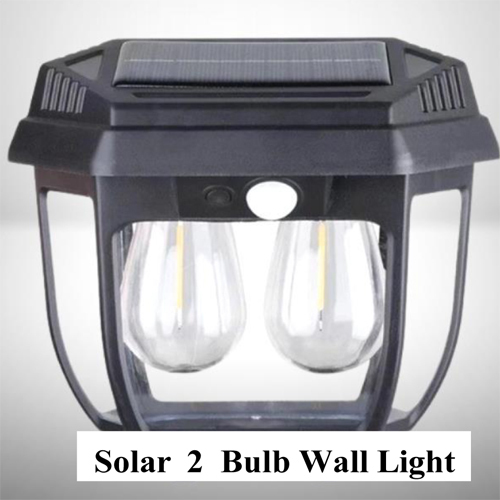 Solar 2 Bulb Motion Sensor Wall Light - Application: Home