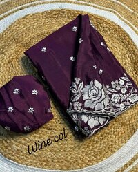 PURE CHINON SAREE