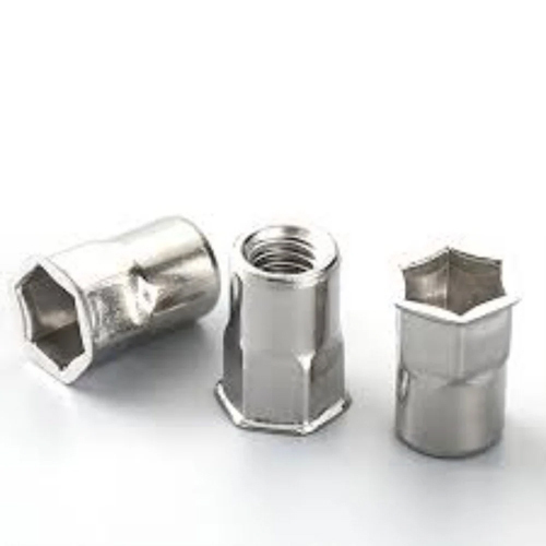 Semi Hex Insert Nuts - Color: Silver