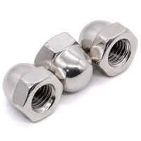 Ss Dome Nut - Stainless Steel, 6mm Hexagon Size, Silver Finish | Corrosion-resistant, Polished For Industrial Applications