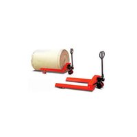 Roll Pallet Truck - Durable Manual Tool, Standard Size, Vibrant Orange Color | Adjustable Features, Forklift Capability, 1-year Warranty