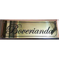 1.2mm Metal Name Plate - Metal | 1.2mm Thickness, Rectangular Shape, Golden Color, Polished Surface, Indian Theme, Indoor/Outdoor Use
