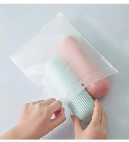Round Toothbrush Holder - Food-grade Pp Material, 7.68x2.16 Inches, Pink/green/grey/white | Multifunctional, Space-saving, Portable, Organizes Travel Essentials