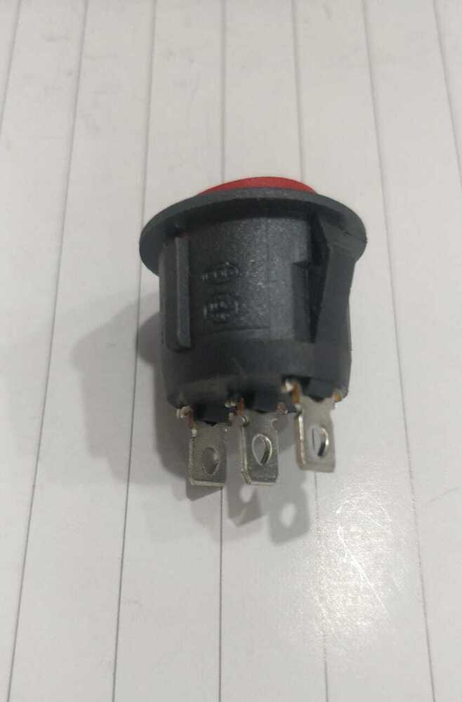   Rocker switch round red 3 pin  on off 