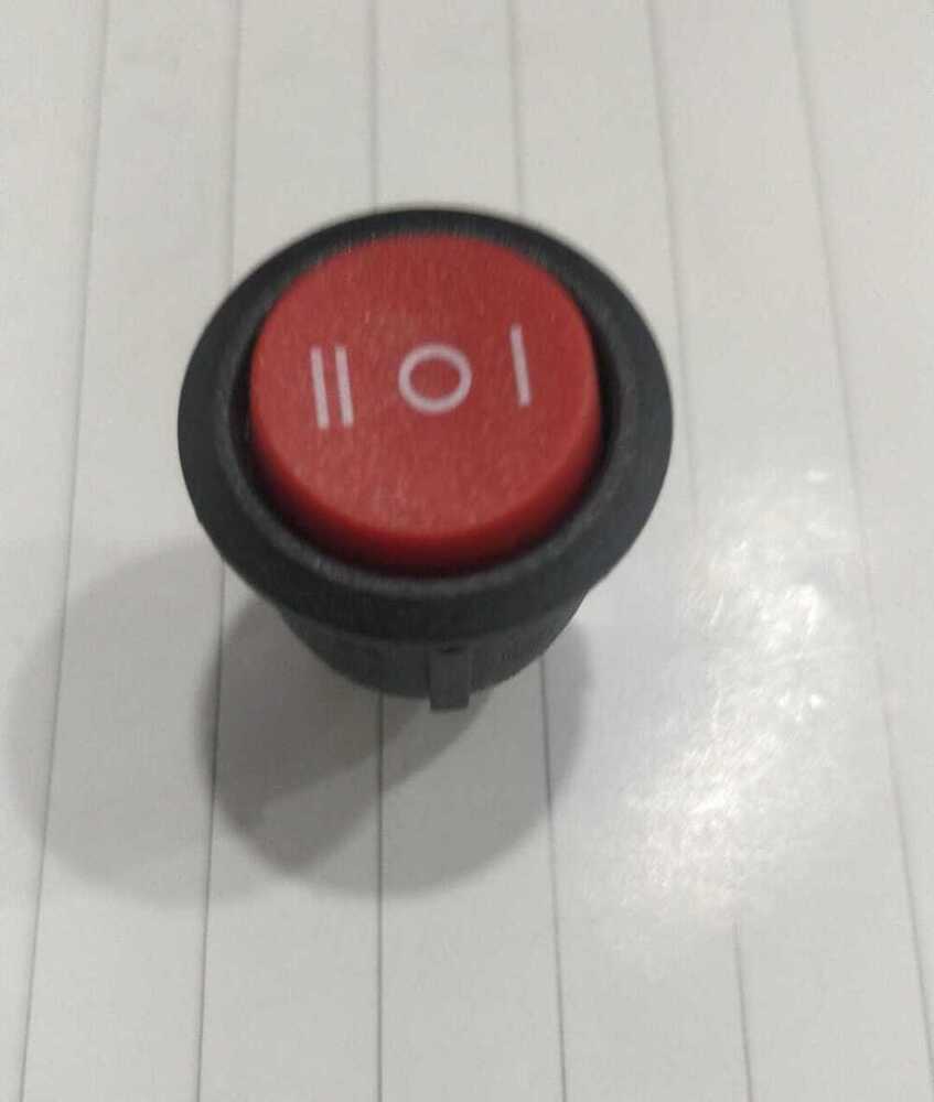   Rocker switch round red 3 pin  on off 