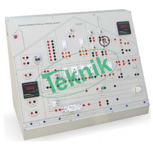 Domestic Home Wiring Demonstration Panel - 3 Phase Synchronous Motor 1hp, Dc Source With Control Panel & 2 Variable Voltage Dc Sources | Ideal For Education And Training