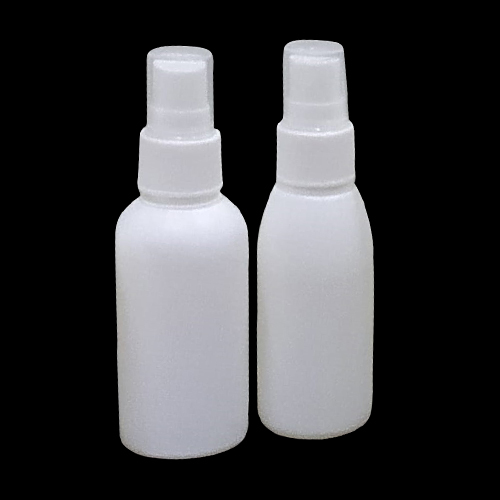 50Ml Hdpe Bottle With Spray Pump - Color: White