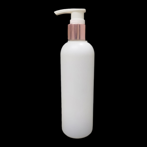 200ml HDPE Bottle With GOLD Lotion Dispenser Pump
