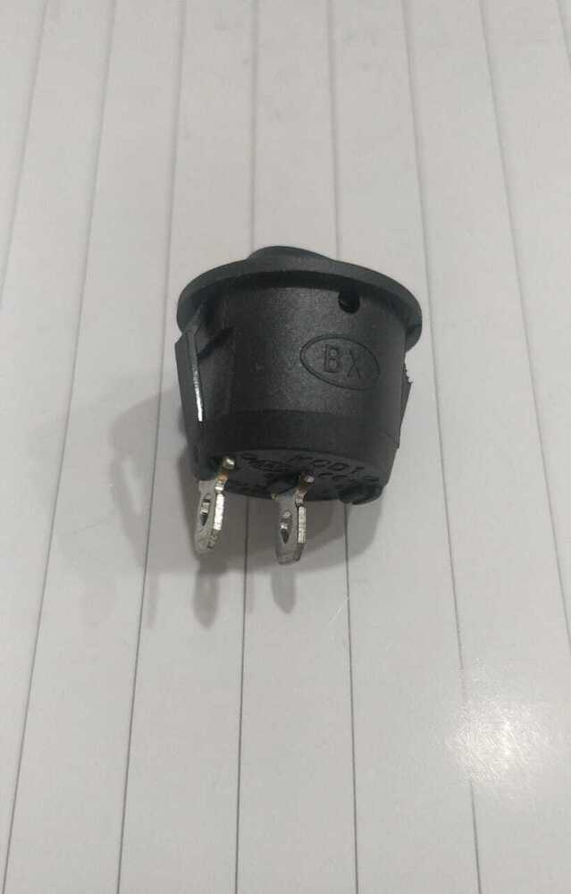  Rocker switch round black 2 pin on off 