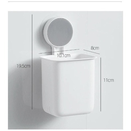 Toothbrush Holder - White Abs Plastic, 5l X 3w X 1h Centimeters | Durable, Water-resistant, Wall-mounted Design With Suction Cups