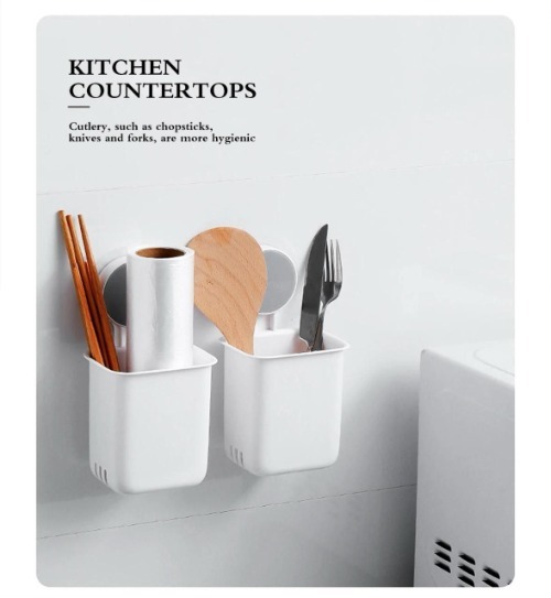 Toothbrush Holder - White Abs Plastic, 5l X 3w X 1h Centimeters | Durable, Water-resistant, Wall-mounted Design With Suction Cups