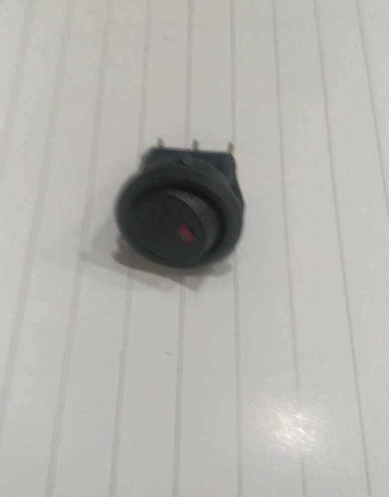 ROUND ROCKER  RED LIGHT DOT 3 PIN ON-OFF