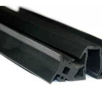 Door Rubber Profile - Epdm Material, Customized Sizes, Black Color | Plain Style, Enhanced Water Absorption For Industrial Use