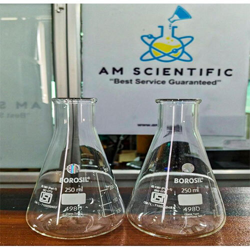 Erlenmeyer Conical Flask Narrow Mouth With Rim 250ml
