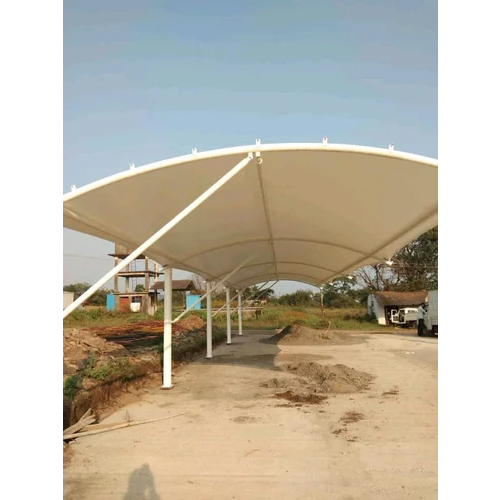 Modular Tensile Car Parking Shed - Color: White