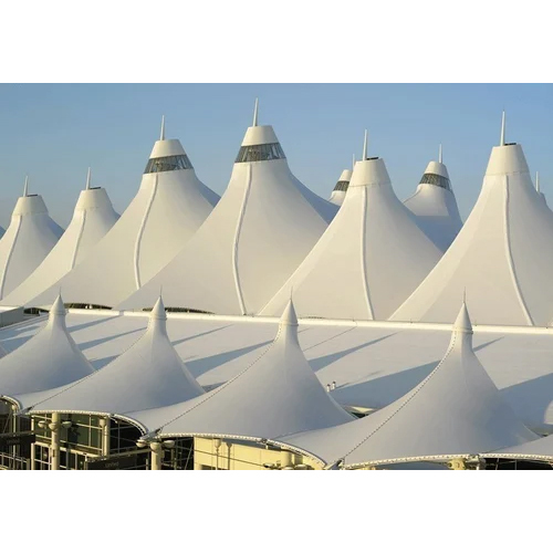 Airport Tensile Car Parking Shade - Color: White