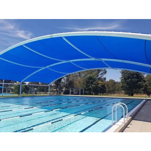 Swimming Pool Tensile Structure - Color: White