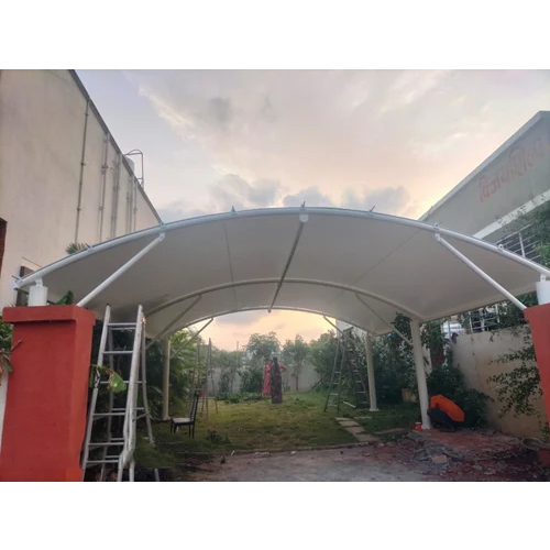 Roof Top Area Tensile Covering Structure - Color: White