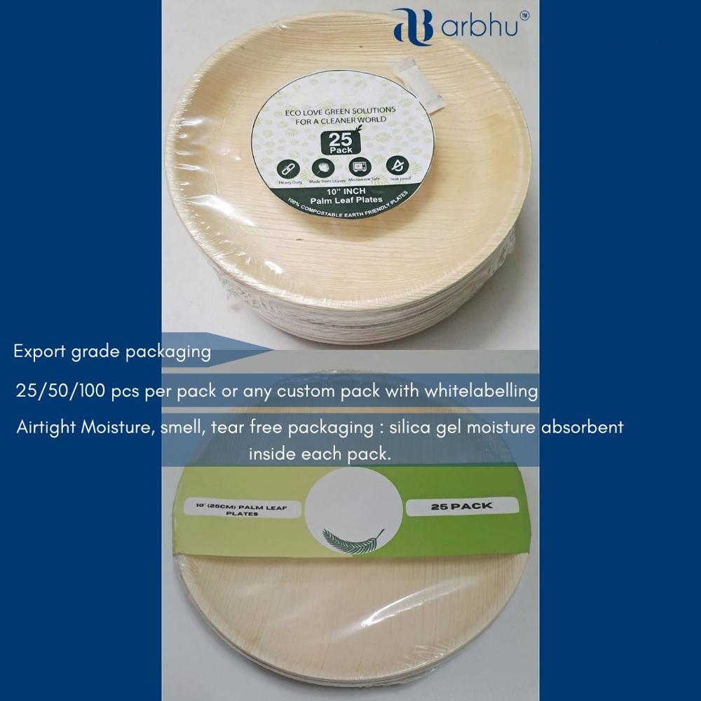 10" Round Areca Plate - Application: Industrial